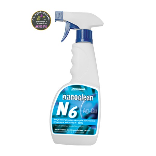 NANOCLEAN N6 - Reinigungsmittel mit Silber und Kupfer für Glas und Kunststoffoberflächen