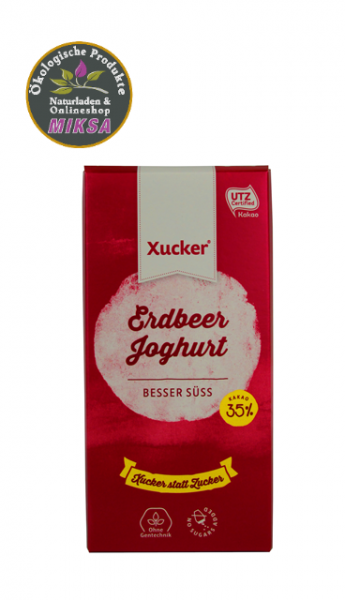 Schokolade weiß mit Erdbeer-Joghurt und Xylitol