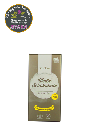 Schokolade weiß mit Xylitol und Vanillepulver