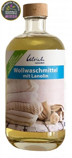 Ulrich natürlich Wollwaschmittel mit Lanolin 500 ml Glasflasche