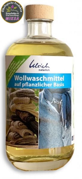 Ulrich natürlich Wollwaschmittel auf pflanzlicher Basis 500 ml Glasflasche