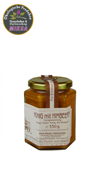 Honig mit Himbeeren