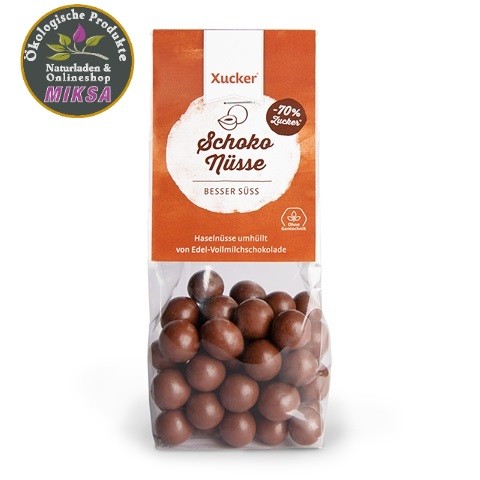 Schoko-Haselnüsse in Vollmilch-Schokolade mit Xylitol