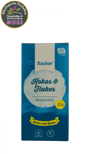 Schokolade weiß mit Kokos & Flakes